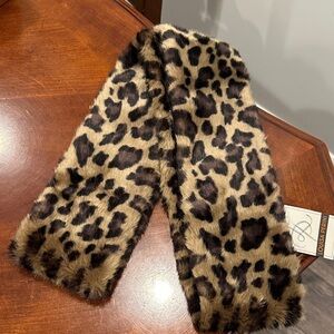 Leopard Print Faux Fur Infinity Scarf